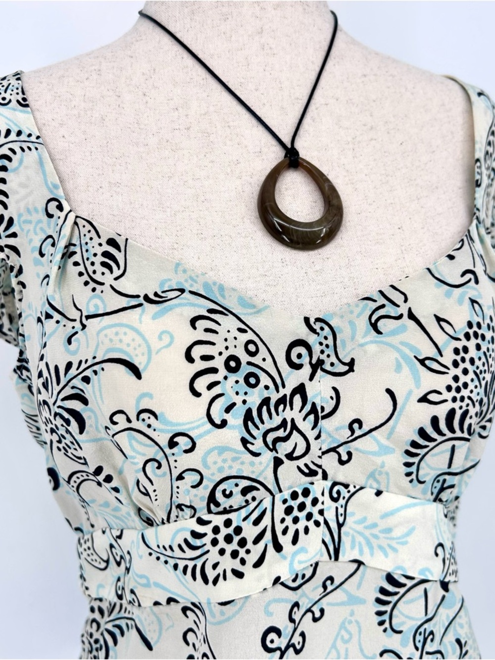Kenneth Cole Silk Fairy Boho Top Y2K Coquette Princess Office Siren - Picture 4 of 7